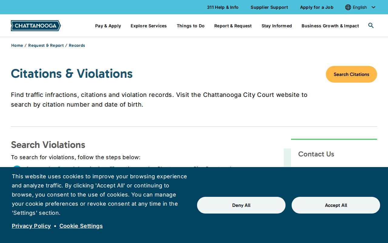 Chattanooga court records citation search