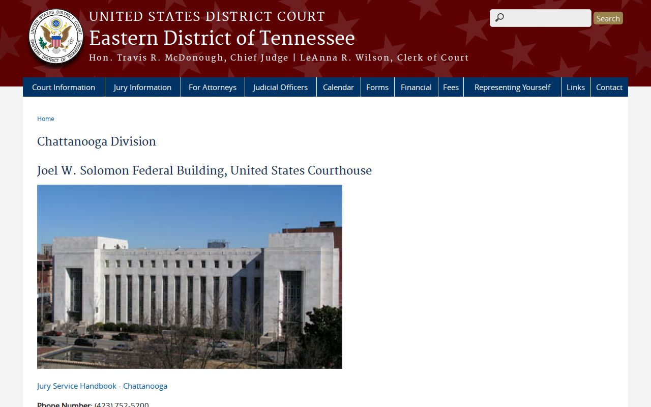 Chattanooga federal court records courthouse