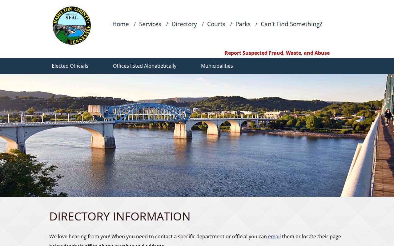 Hamilton County court docket government directory