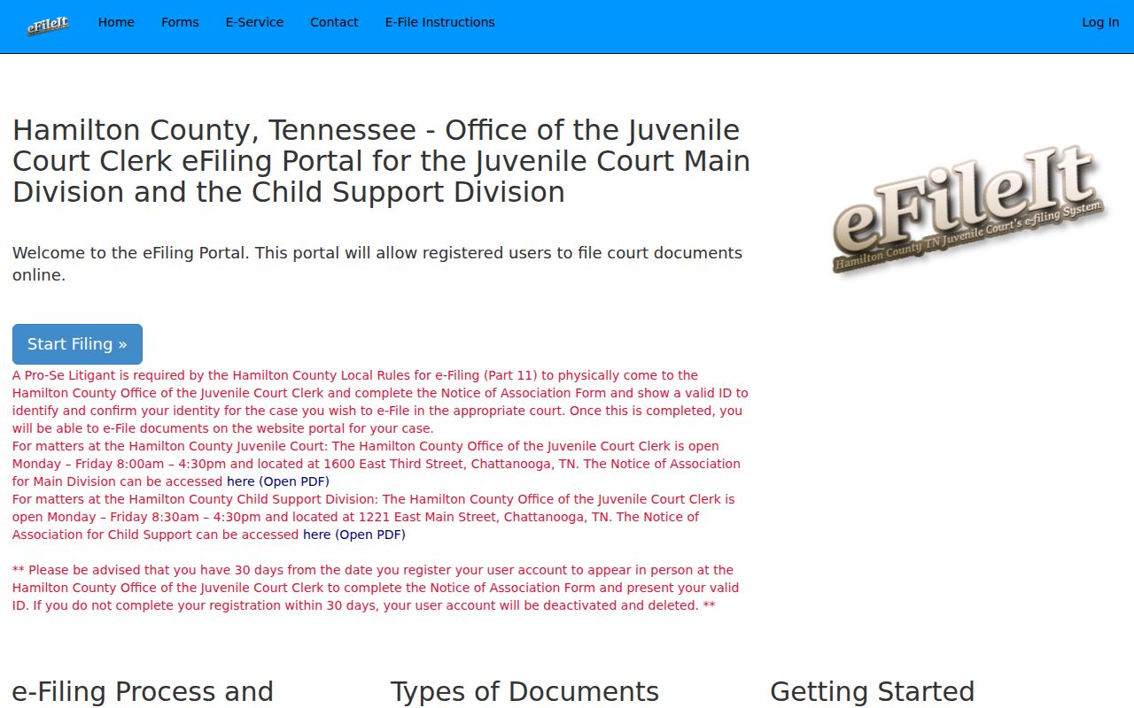 Hamilton County traffic court records Juvenile Court portal
