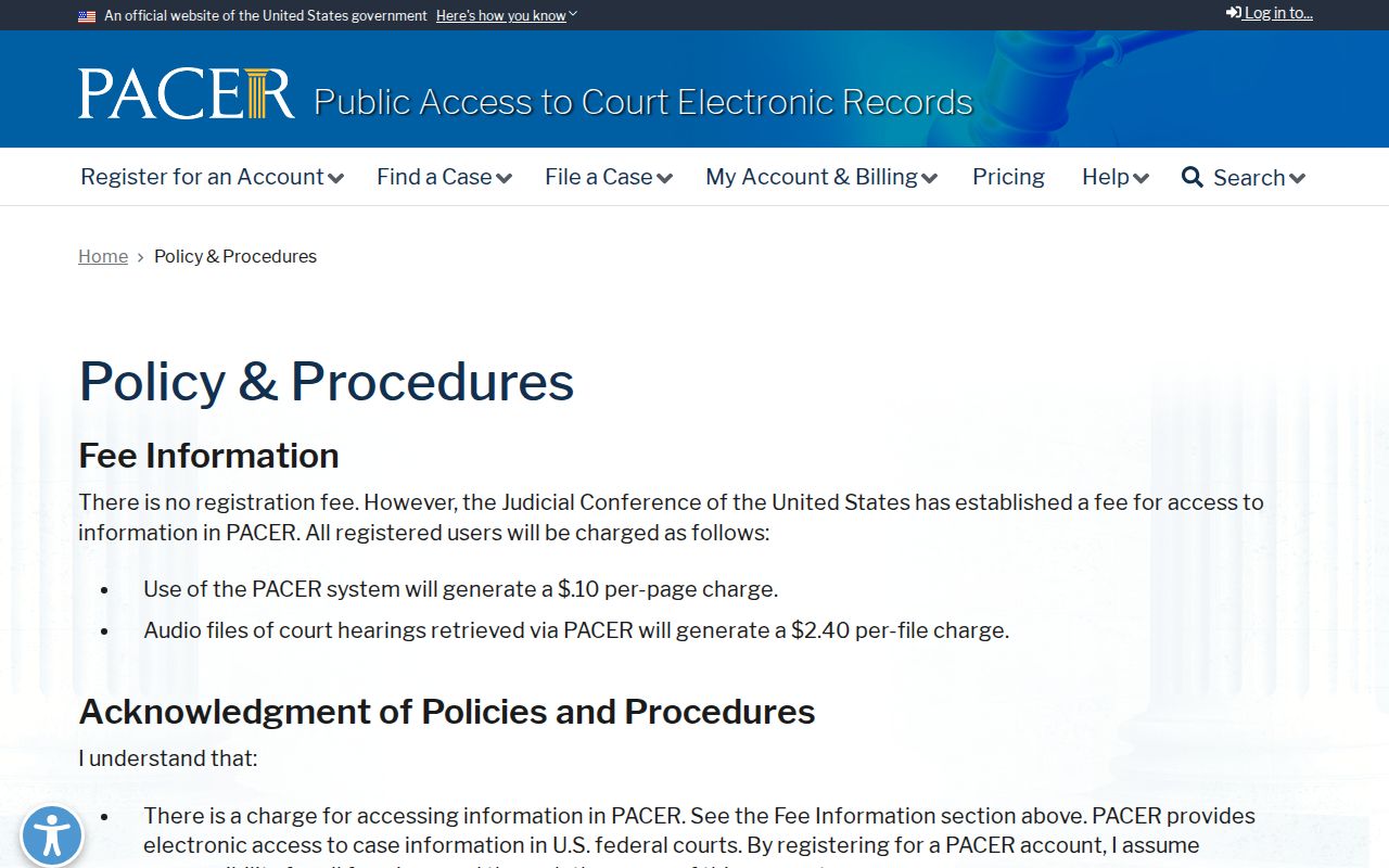 Hamilton County traffic court records and federal PACER policies